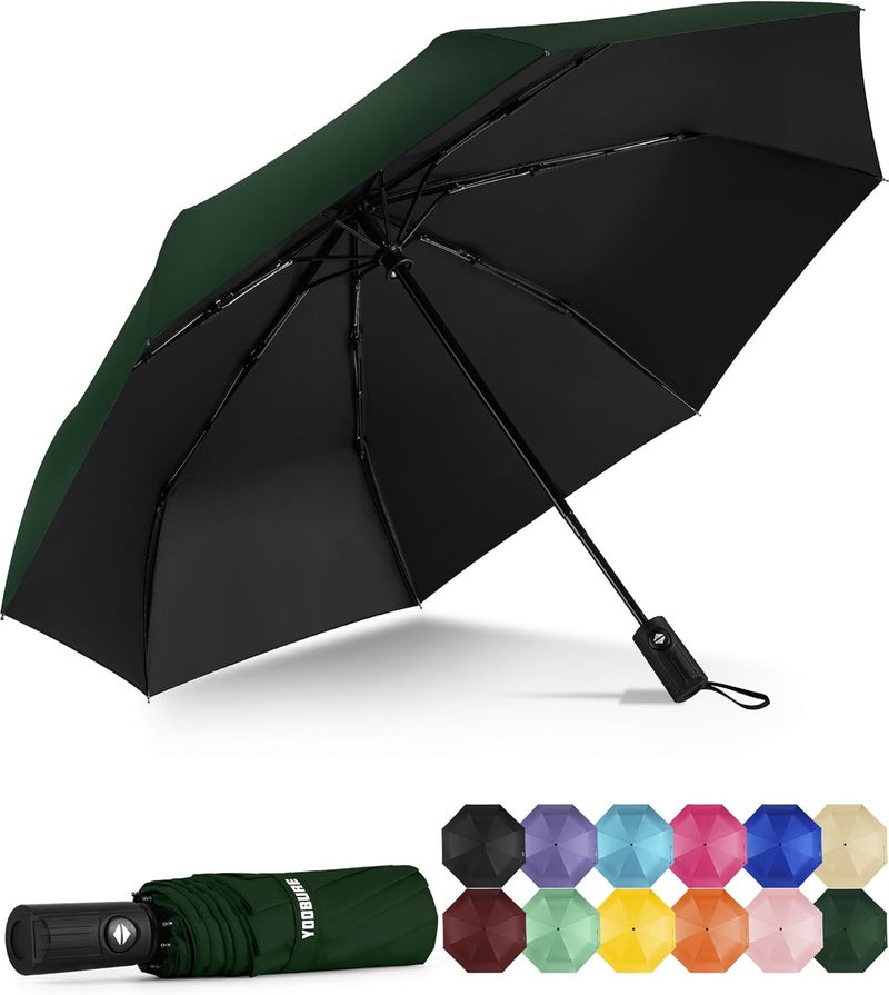 Yoobure Windproof Travel Umbrella - Automatic Umbrellas for Rain, Compact Folding Umbrella with UV Protection, Lightweight Portable Design for Backpack/Walking/Car, Sun & Storm Ready - Image 1